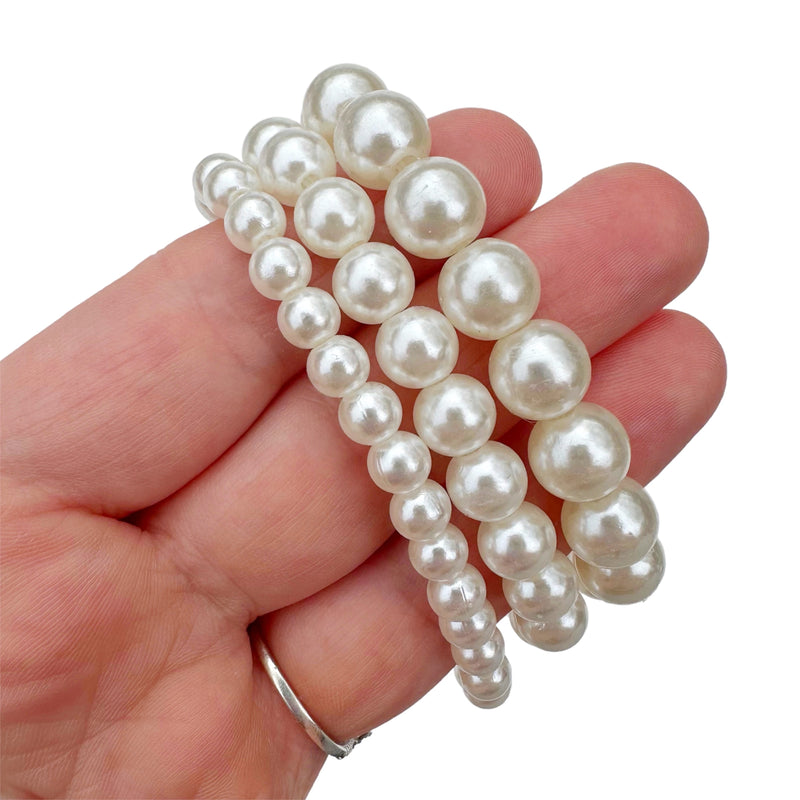 Faux outlet pearl bracelets
