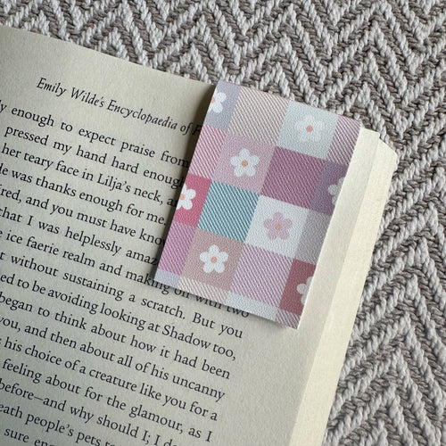 Floral Plaid Bookmark