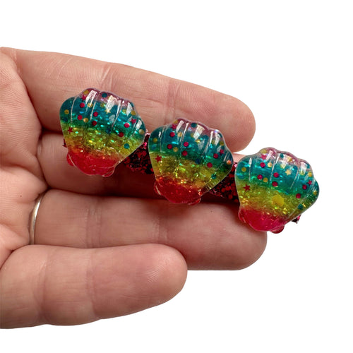 Rainbow Seashells Clip