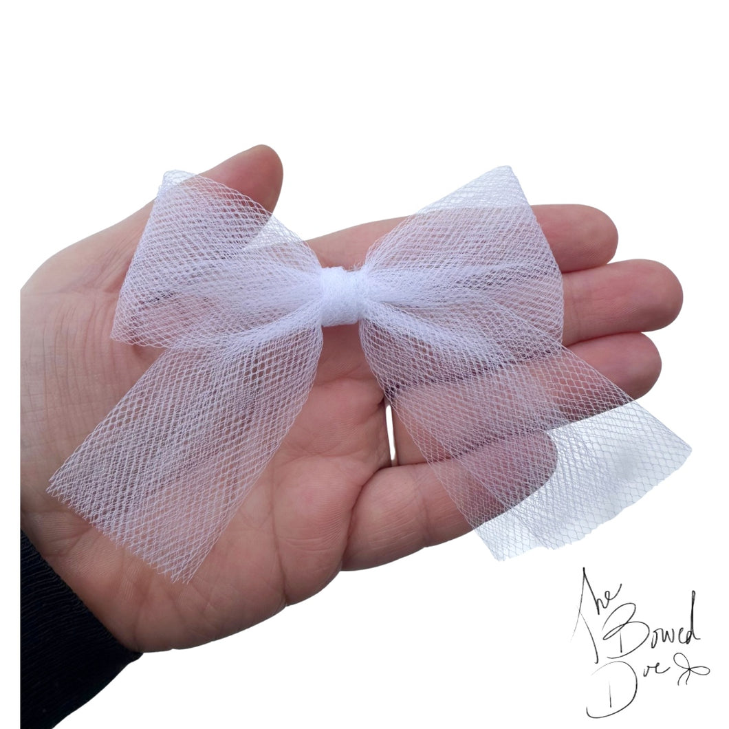White Tulle Ava - 3.5”