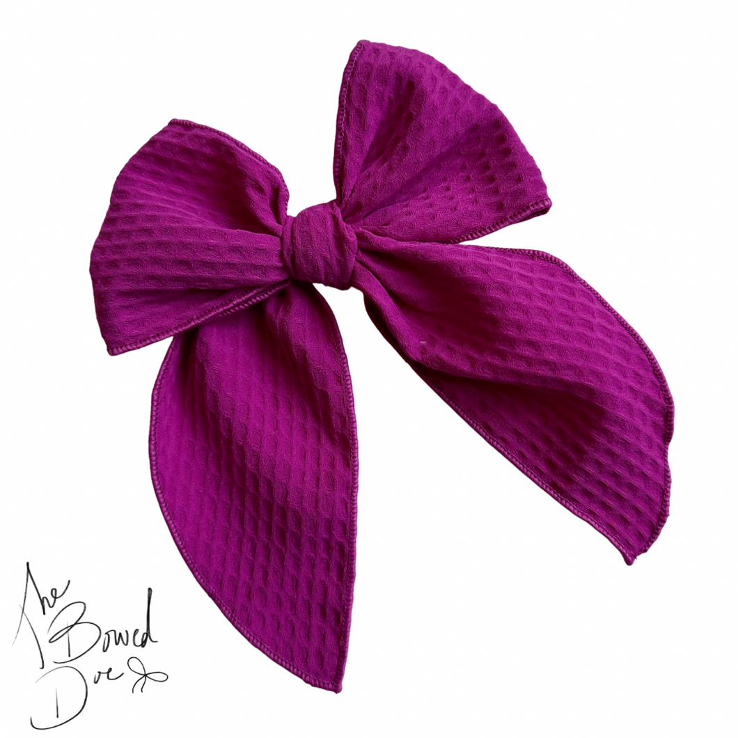 Fuchsia Waffle Knit Ava